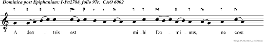 A dextris est mihi Dominus, ne com movear: Pro ter hoc dilatatum est cor meum, et exsul tavit lingua mea.