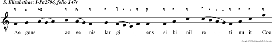 Aegens aegenis largiens sibi nil retinuit Coeleste regnum ambiens hic praesens omne respuit.