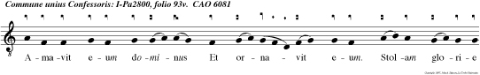 Amavit eum dominus Et ornavit eum. Stolam