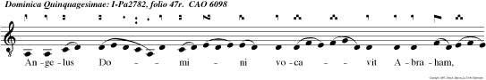 Angelus Domini vocavit Abraham, dicens: Ne extendas manum tuam super puerum, eo quod timeas Dominum