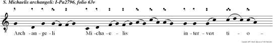 Archangeli Michaelis interven tione suffulti, te Domine deprecamur ut quos honore pro sequimur contingamus et mente.