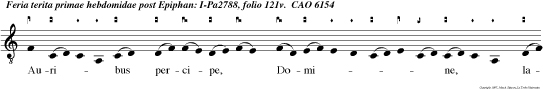 Auribus percipe, Domine, lacrimas meas: ne sileas a me, remitte mihi, Quoniam incola ego sum apud te et peregrinus.