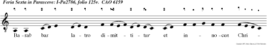 Barab bas latro dimittitur et innocen Christus occiditur: nam et Judas armis doctus sceleris, qui per pacem didicit facere bellum Osculan do tradidit Dominum Jesum Christum