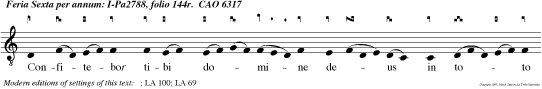 Confitebor tibi domine deus in toto corde  meo et honoifica  bonom tuum in eternum Quia misericordia tua domi ne magna est    super me.