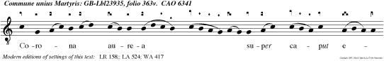 Corona aurea   super caput ejus expressa signo sanctitatis  gloria hono ris Et opus fortitudinis.