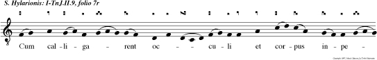 Cum calligarent occuli et corpus inpetigine admirabantur popu li quod vivat in scabredine. Tunc in refrigerrium adiunxit cibis oolum