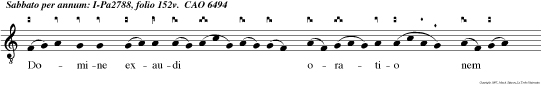 Domine exaudi oratio nem  me  am et clamor me us ad te pa ve  ni at Quia non spernis deus preces  pauperum.