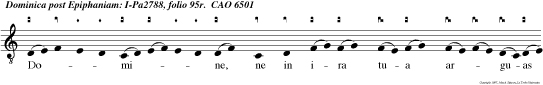 Domine, ne in ira tua arguas me, neque in furore tuo corripias me: Miserere mihi, Domine, quoniam infirmus sum.