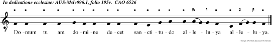 Domum tu am domine decet sanctitudo alleluya alleluya.