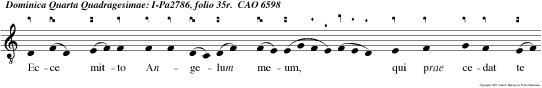 Ecce mitto Angelum meum, qui prae