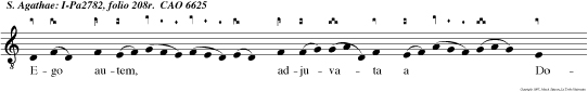 Ego autem, adjuvata a Domino, per severabo in confessione ejus, Qui me salvam fecit,  et consolatus est me.