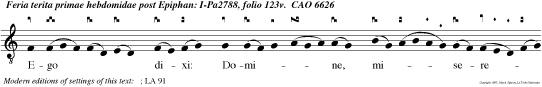 Ego dixi: Domine, miserere mei Sana animam meam, quia peccavi tibi.