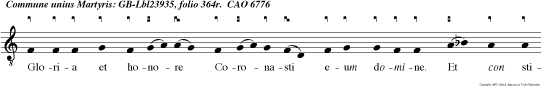 Gloria et honore Coronasti eum domine. Et