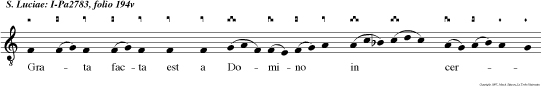 Grata facta est a Domino in certa mine, quia apud Deum et apud homines glorificata est: in conspectu prin cipum loque batur sapientiam, Et Dominus omnium dilexit eam.