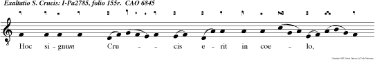 Hoc signum Crucis erit in coelo, cum Dominus ad judican dum venerit: Tun manifesta erunt abscon dita cordis nostr