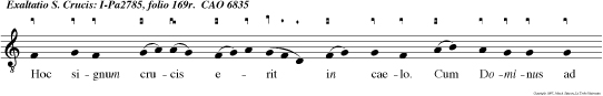 Hoc signum crucis erit in caelo. Cum Dominus ad judican dum venerit.