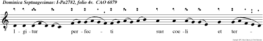 Igitur perfecti sun coeli et terra et omnis ornatus eorum complevitque Deus die septimo opus suum quo fecerat: Et requievit ab omni opere quod patrarat.
