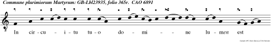 In circuitu tuo domine lumen est quo numquam de fici et ubi con stitui  sti lucidissimas mansio nes Ibi requie scunt sanctorum anime.
