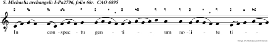 In conspectu gentium nolite timere: vos enim in cordibus vestris adorate et timete Dominum Angelus enim ejus vobiscum est