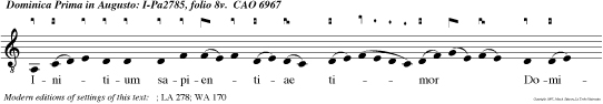 Initium sapientiae timor Domini: intellectus bonus omnibus facientibus eum: Laudatio ejus manet in saeculum saeculi.