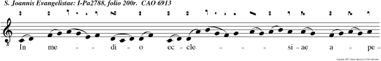 In medio ecclesiae aperuit os ejus Et implevit eum Dominus spi ritu sapientiae et intellectus.