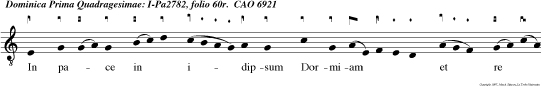 In pace in idipsum Dormiam et re qui escam.