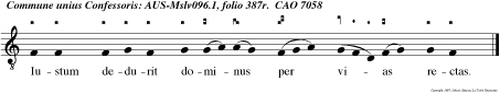 Iustum dedurit dominus per vias rectas.