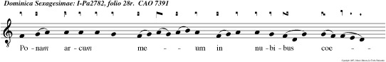 Orantibus in loco isto dimitte domine peccata populi  tu i et ostende eis. viam donam per quam am bu lent. Et da  gloriam  no mini  tu o.