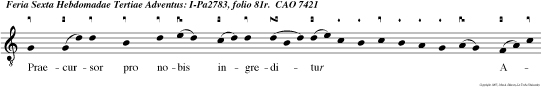 Osten dit mihi Angelus fontem aquae vivae et dixit ad me, alleluia: Hic Deum adora, alleluia alleluia alleluia.