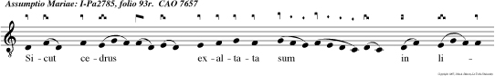 Salve Crux, quae in corpore Christi dedicata es et ex mem bris ejus tam quam margaritis ornata: Suscipe discipuLum ejus qui pependit in te.
