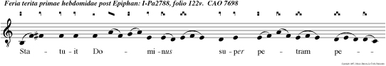 Servus Dei Nicolaus auri pondo trium vir ginum redemit pudorem: Earumque patris impudicam remenso auro fugavit inopiam.
