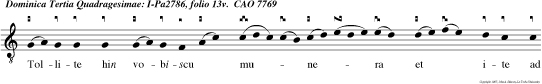 Stephanus servus dei quem lapidabant vide i vidit celos apertos vidit et introi vit. Beatus homo cui ce li pa te lant.