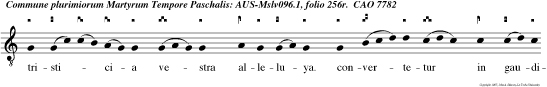 Sum mae Trinitati, sim plici Deo, una divinitas, aequalis gloria, coaeterna majestas, Patri, Pro lique san toque Flamini: Qui totum subdit suis orbem legibus