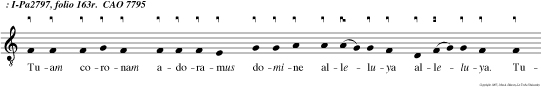Surrexit Dominus de sepulchr alleluia, qui pro nobis pependit in ligno, alleluia.