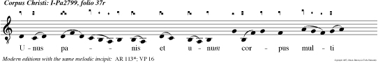 Te san tum Dominum in excelsis laudan omnes angeli, dicen tes: Te decet laus et honor, Domine.