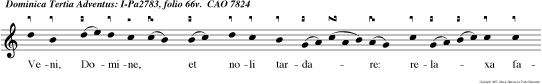 Trini ta ti  lux per ennis unitati sit decus perpetim In per en. Gloria patri  et filio et spiritui sancto. In peren ni.