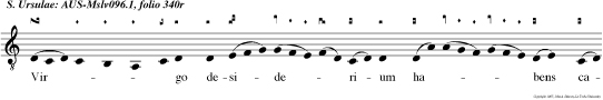 Veni spon sa christi    accipe coronam quam tibi dominus preparavit Pro cuius amo re sanguinem tuum fudi sti et cum angelis    in paradisum introi sti.