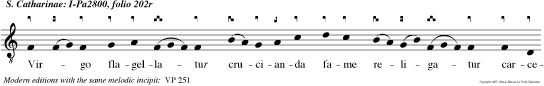 Veni sponsa christi  accipe coronam quam tibi dominus preparavit. Pro cuius amore sanguinem tuum fidisti et cum angelis  in paradysum introi sti,