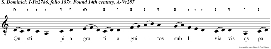 Qusti pia gratia guitos subli viavis qs
patri dominici ordo propa gavit vos e orum
vitritis petim iu vari atque sius   deo to
Atque felix gloria   est cau  q pclar a virita
suut preditatore q ver bo et opere viuds deco
ratur eo e q niunt et viyus con
solidatur