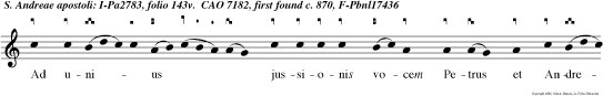 Ad unius jussionis vocem Petrus et Andreas, relictis retibus secuti sunt redem torem.