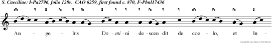 Angelus Domini descendit de coelo, et lumen refulsit in habitaculo.