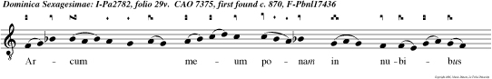 Arcum meum ponam in nubibus et erit signum foederis inter me et inter terram.
