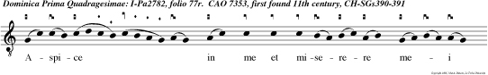 Aspice in me et miserere mei secun dum judicium diligentium nomen tuum.