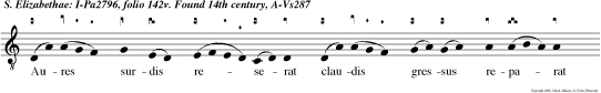 Aures surdis reserat claudis gressus reparat et cecis in cessum.
