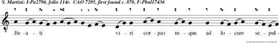Beati viri corpus usque ad locum sepulcri hym nis canora coelestibus turba pro sequitur.