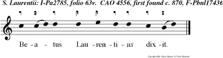 Beatus Laurentius dixit.