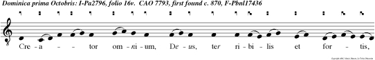 Creator omnium, Deus, ter ribilis et fortis, justus et misericors.