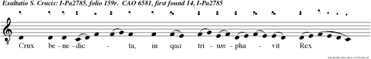 Crux benedicta, in qua triumphavit Rex angelorum