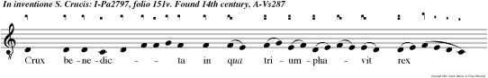 Crux benedic  ta in qua triumphavit rex angelo rum Radix.