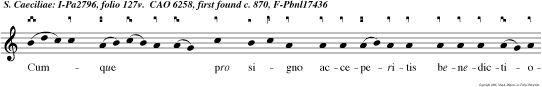 Cumque pro signo acceperitis benedictionem ejus, ducite me ad san tum Antistitem.